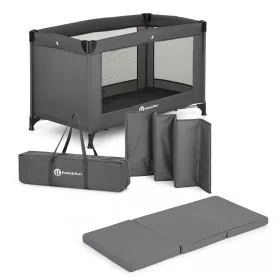 PETITE&MARS Utazóágy Koot Lite matraccal Foldie, Dark Grey