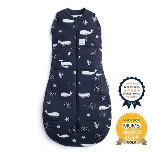 ERGOPOUCH Pólya és hálózsák 2 az 1-ben Cocoon Whale 0-3 hónap, 3-6 kg, 2,5 tog