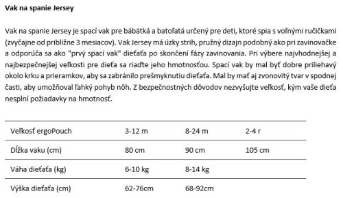 ERGOPOUCH Organikus pamut Jersey alvózsák 3-12 hó 6-10 kg 2,5 tog - Sweet Orchard