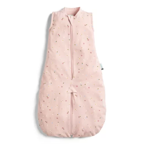 ERGOPOUCH Hálózsák és kezeslábas 2 az 1-ben organikus pamut Suit Daisies 3-12 hó, 6-10 kg, 0,2 tog