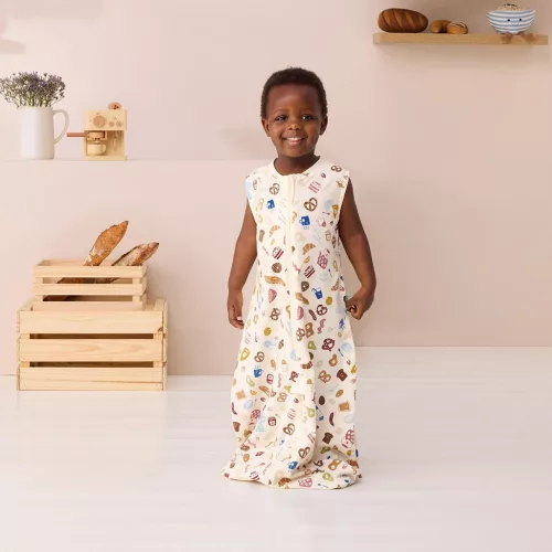 ERGOPOUCH Hálózsák és kezeslábas 2 az 1-ben organikus pamut Suit Bon Appetit 8-24 hónap, 8-14 kg, 0,
