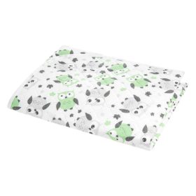   Akuku PEVA pelenkázó lap 55×70 cm – Szürke-menta baglyos