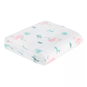 Akuku Muszlin takaró 110×105 cm – Flamingók