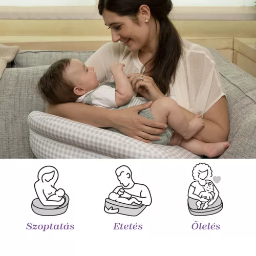 Chicco Boppy Deluxe szoptatós párna formatartó töltettel - rózsaszín