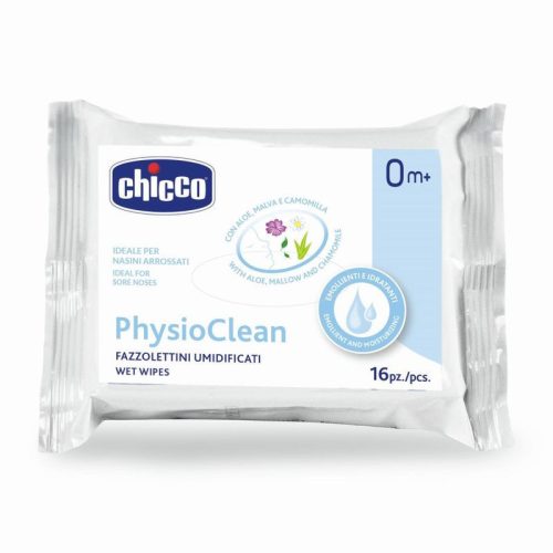 Chicco PhysioClean orrtörlő kendők 16 db orrtisztító