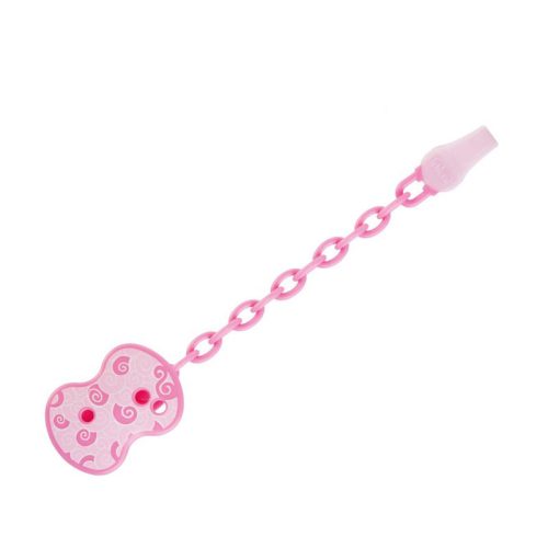 Chicco Cumitartó lánc 1 db ruhára csíptethető - rózsaszín