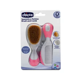   Chicco Fésű-Hajkefe természetes sörtékkel - rózsaszín hajkefe