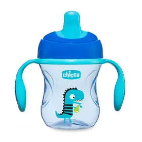   Chicco Training Cup 2in1 gyakorló-itatópohár kivehető szeleppel, kék