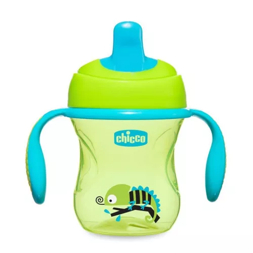Chicco Training Cup 2in1 gyakorló-itatópohár kivehető szeleppel, kék