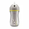 Chicco Sport Cup kulacs 266 ml duplafalú szívószálas csepegésmentes - szürke