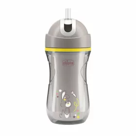   Chicco Sport Cup kulacs 266 ml duplafalú szívószálas csepegésmentes - szürke