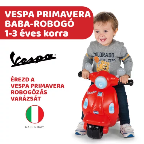 Chicco Vespa Primavera robogó 12-36 hó, lábbal hajtós, piros