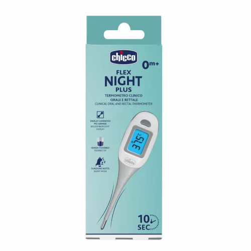 Chicco Flex Night Plus 10 mp klinikai hőmérő - éjszakai gyors mérés