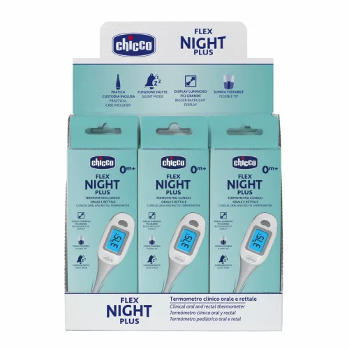 Chicco Flex Night Plus 10 mp klinikai hőmérő - éjszakai gyors mérés