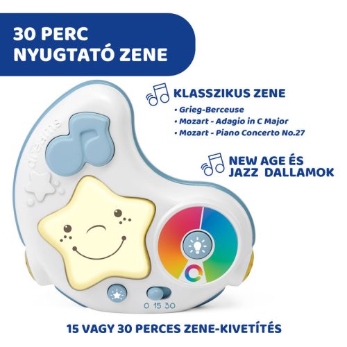 Chicco Játszószőnyeg projektorral játékhíddal blue