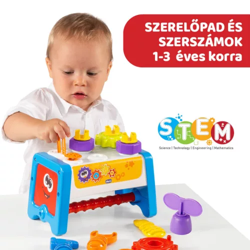 Chicco Szerelőpad és Szerszámos láda 2in1 fejlesztőjáték