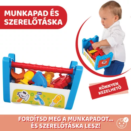 Chicco Szerelőpad és Szerszámos láda 2in1 fejlesztőjáték