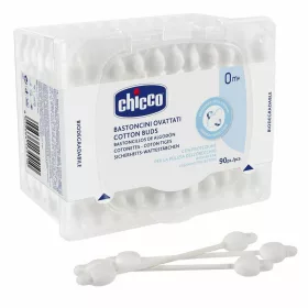   Chicco Biztonsági fültisztító tiszta gyapot 90 db gyapotvéggel