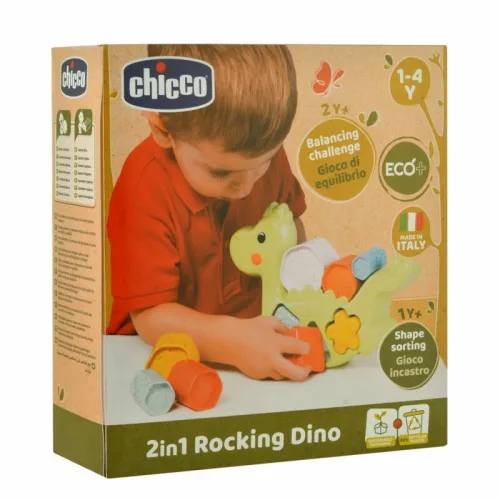 Chicco Hintázó dínó építőjáték 2in1 ECO+ ökoanyag