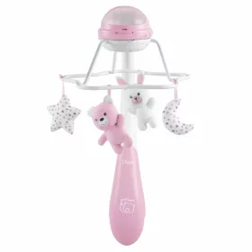   Chicco Rainbow Szivárvány zenélő forgó 3in1 kiságyjáték, projektor, éjjeli lámpa, rózsaszín