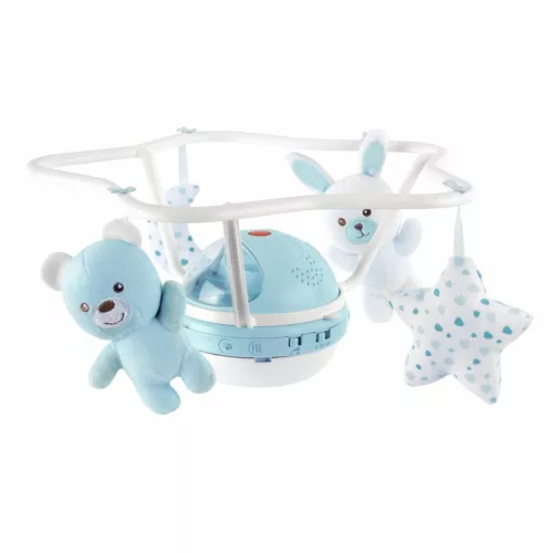 Chicco Rainbow Szivárvány zenélő forgó 3in1 kiságyjáték, projektor, éjjeli lámpa, kék