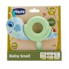 Chicco Baby Snail Eco+ bébicsiga rágókás textiljáték ökoanyagból