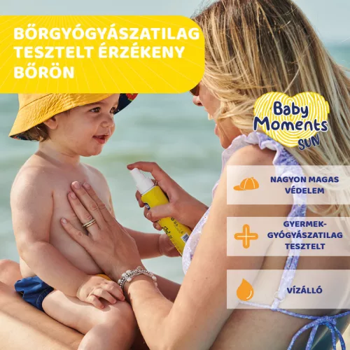 Chicco Fényvédő spray SPF 50+, 150 ml UVA, UVB, INFRA sugárzás elleni nagyon magas védelem