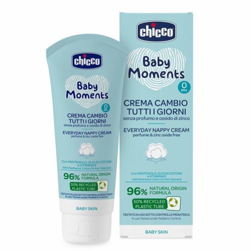 Chicco Popsikrém mindennapra 100 ml - cink-oxid mentes, illatmentes 96% természetes