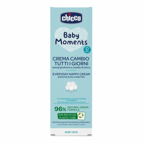 Chicco Popsikrém mindennapra 100 ml - cink-oxid mentes, illatmentes 96% természetes