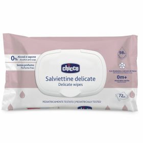   Chicco Törlőkendő delikát illatmentes 72 db érzékeny bőrre 98% víz