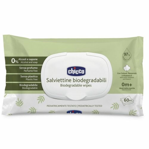Chicco Törlőkendő Biológiailag lebomló 60 db illatmentes műanyagmentes