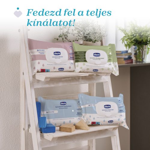 Chicco Törlőkendő Biológiailag lebomló 60 db illatmentes műanyagmentes
