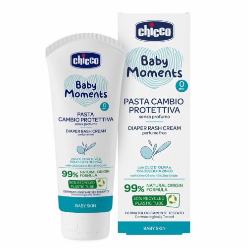 Chicco Popsikrém pelenkakiütés ellen 100 ml ,15% cink-oxid, illatmentes 99% természetes