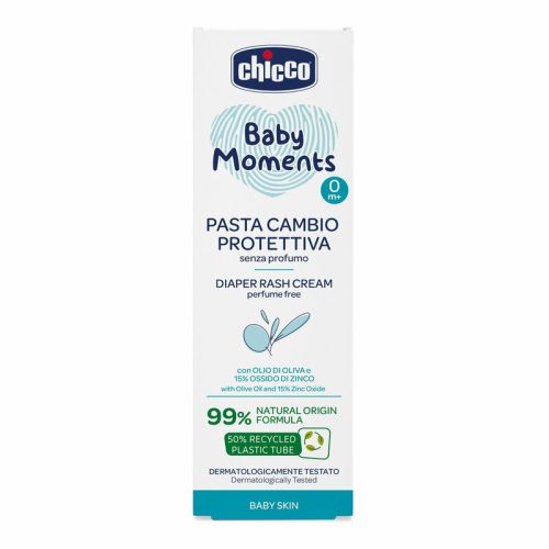 Chicco Popsikrém pelenkakiütés ellen 100 ml ,15% cink-oxid, illatmentes 99% természetes