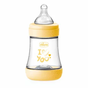   Chicco Perfect5 biofunkcionális cumisüveg 150 ml normál átfolyás - sárga