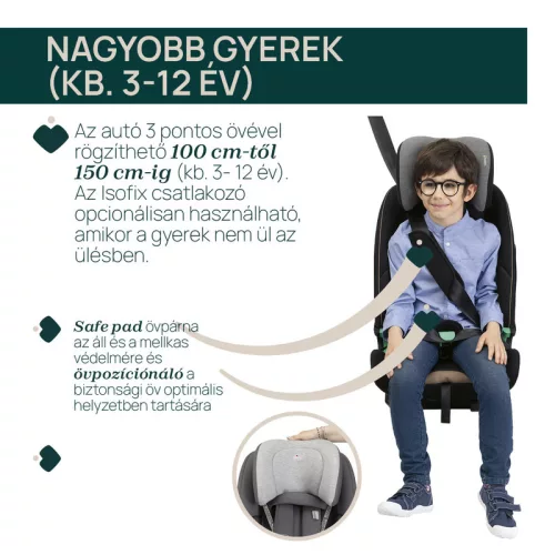 Chicco Seat&Go I-Size 76-150 cm autósülés 1/2/3 korcsoport - szürke