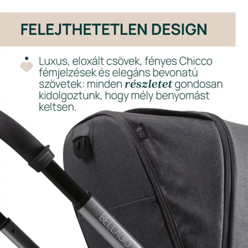 Chicco BELLAGIO Trio babakocsi önműködő záródással 22 kg-ig