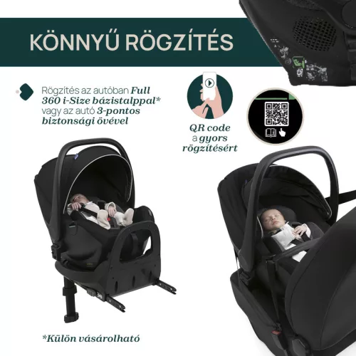 Chicco KORY PLUS I-Size 40-85 cm hordozó autósülés 0+ korcsoport