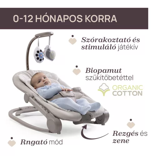 Chicco Mia rezgő-zenélő pihenőszék és fotel 0-18 kg zenélő játékkonzollal