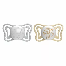   Chicco Physio Forma® Light Glow 6-16hó éjszakai cumi 2db foszforeszkálós karimával - éjszakai