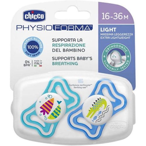 Chicco Physio Forma Light, 16-36 hó, cumi 2 db, sterilizálós tokban, Blue