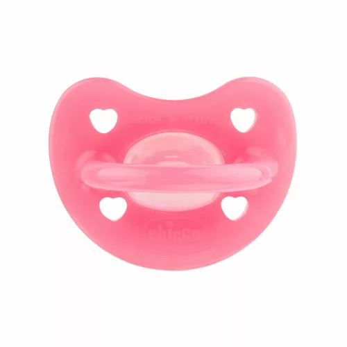 Chicco Physio Forma® Soft 16-36 hó csupa-szilikon cumi 1 db csupa puhaság - rózsaszín