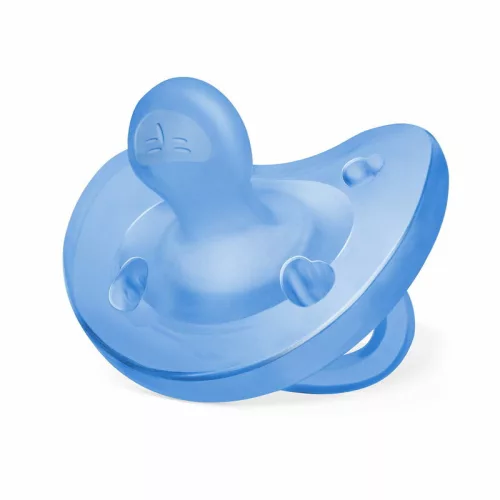 Chicco Physio Forma® Soft 6-16 hó csupa-szilikon cumi 1db csupa puhaság - kék