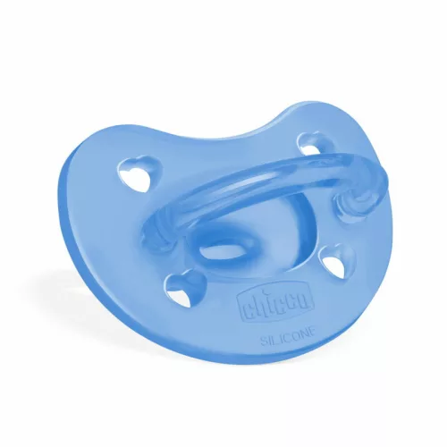Chicco Physio Forma® Soft 6-16 hó csupa-szilikon cumi 1db csupa puhaság - kék