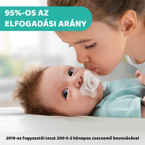 Chicco Mini Soft cumi 0-2 hó, 2 db - rózsaszín