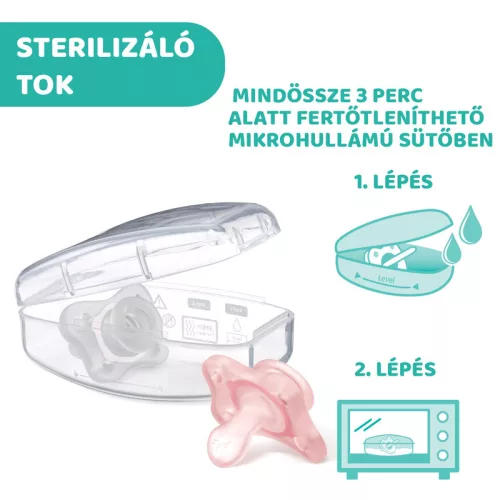 Chicco Mini Soft cumi 0-2 hó, 2 db - rózsaszín