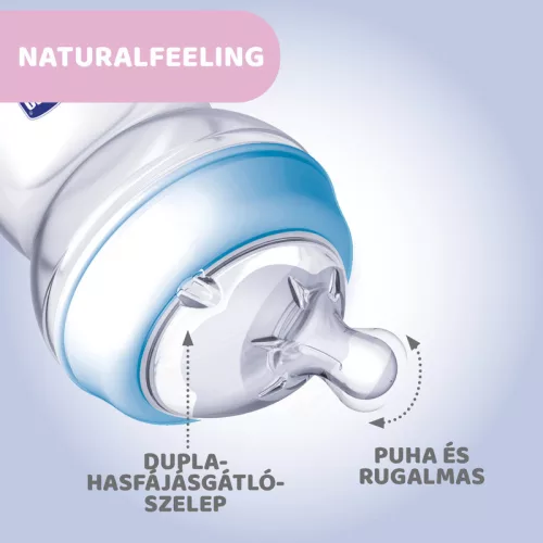 Chicco NaturalFeeling közepes folyású cumisüveg, 250 ml