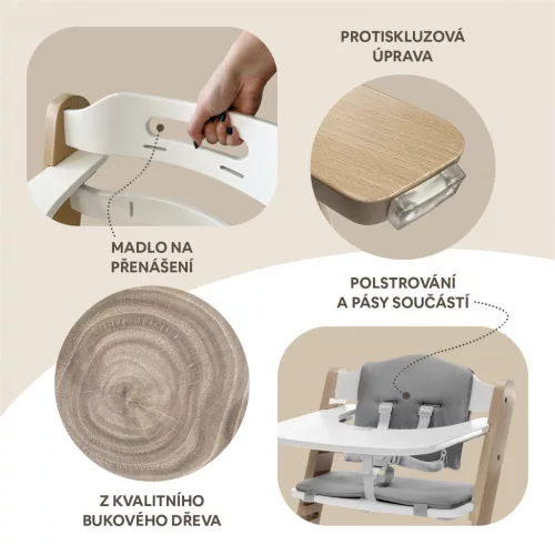 Zopa Clipp & Clapp fa etetőszék Nature