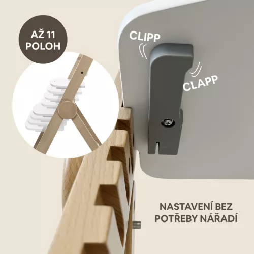 Zopa Clipp & Clapp fa etetőszék Nature