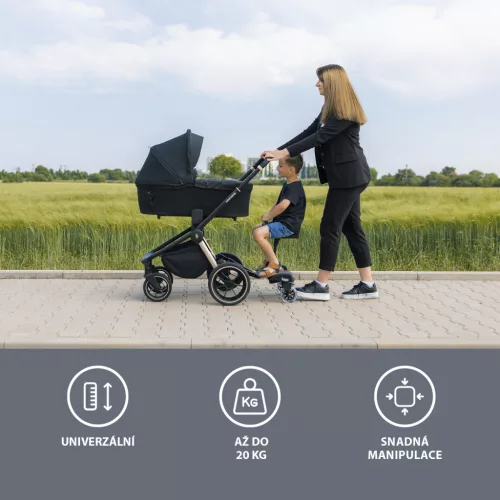 Zopa Segboard 2 ülés a babakocsi fellépőhöz, fekete Black